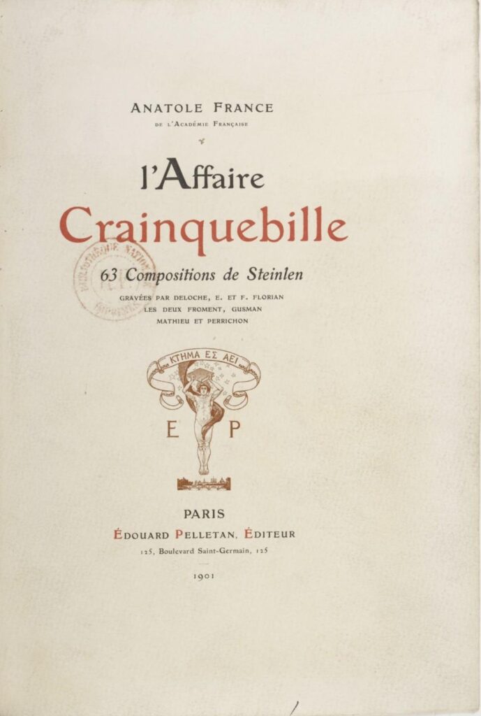 L'Affaire Crainquebille cover - Théophile Steinlen Tablo