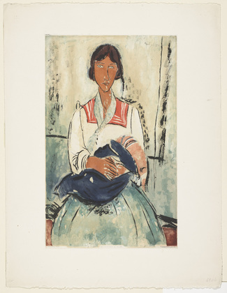 L'Italienne, After Modigliani (1927) - Jacques Villon Tablo