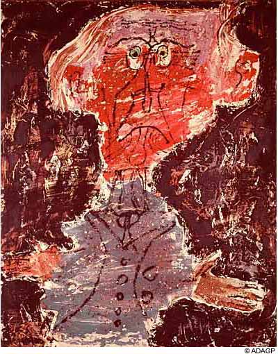 Léautaud sorcerer Redskin (1946) – Jean Dubuffet Tablo