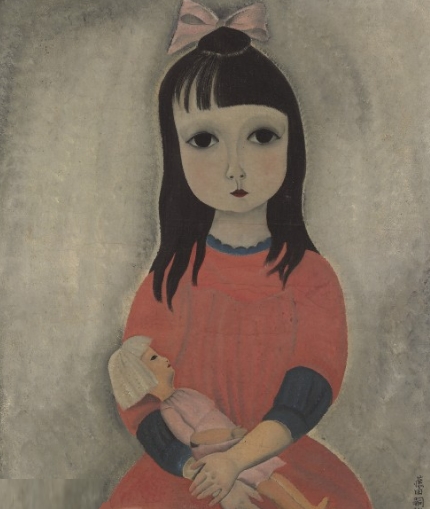 LIttle Girl with Doll (1918) – Tsuguharu Foujita Tablo