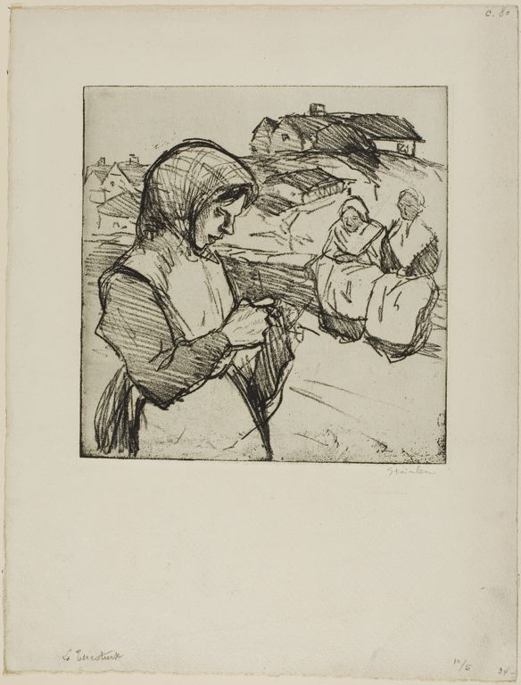 La Tricoteuse (1902) – Théophile Steinlen Tablo