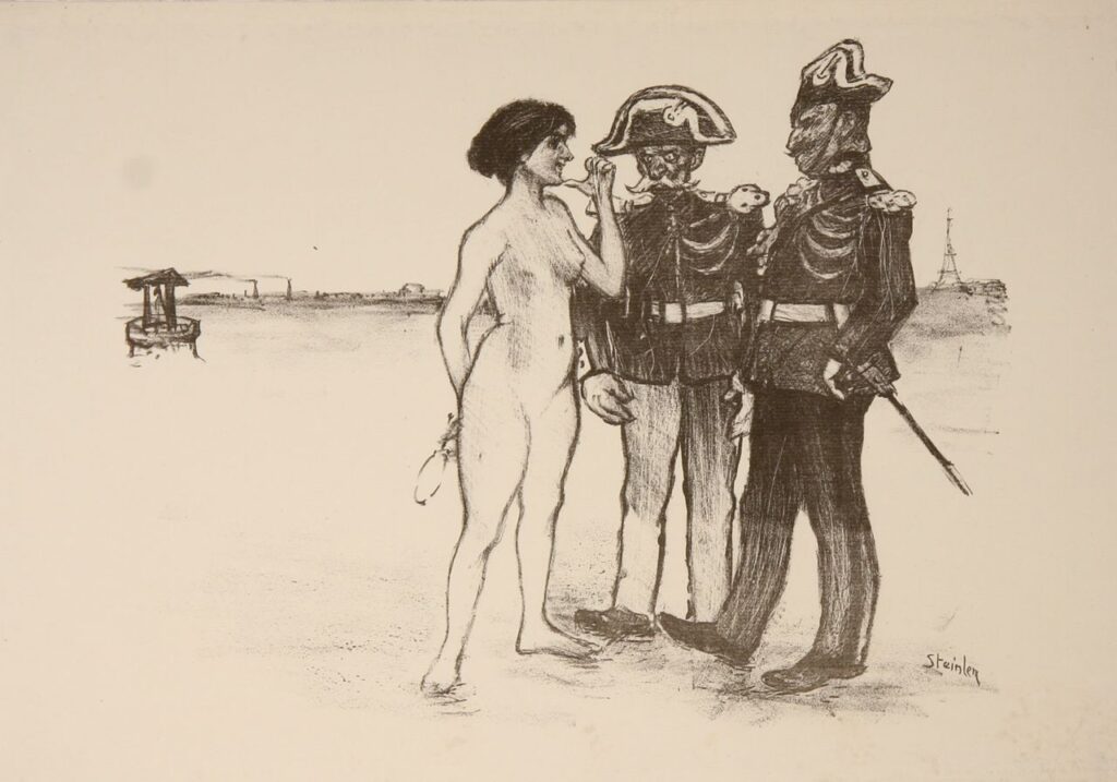 La Verite Et Les Deux Gendarmes (1891) - Théophile Steinlen Tablo