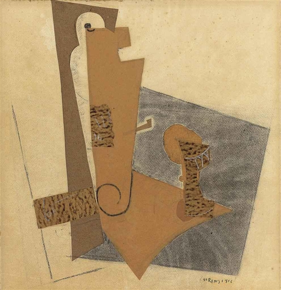 La bouteille (1916) - Henri Laurens Tablo