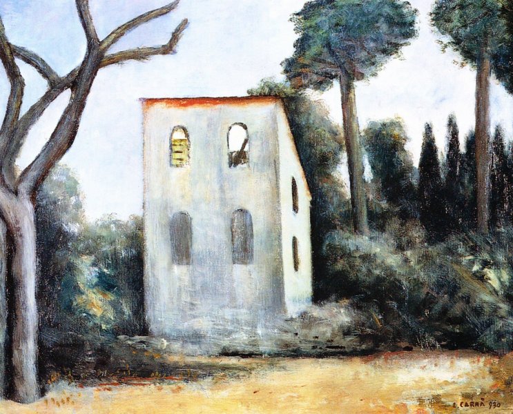 La casa abbandonata (1930) – Carlo Carrà Tablo