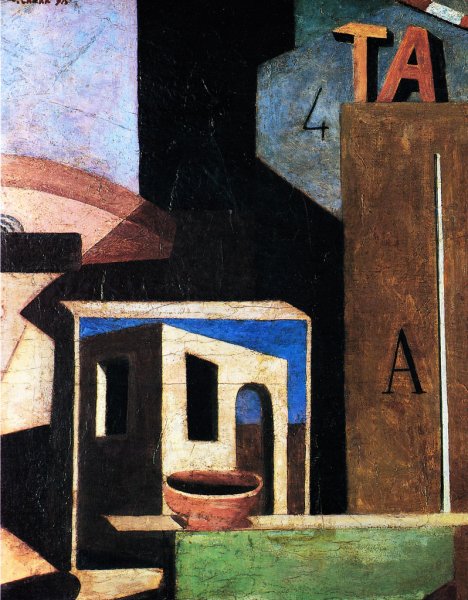 La composizione TA (1916) – Carlo Carrà Tablo