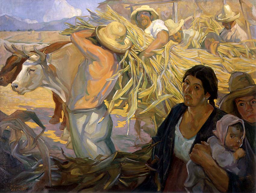 La cosecha (1909) – Saturnino Herrán Tablo