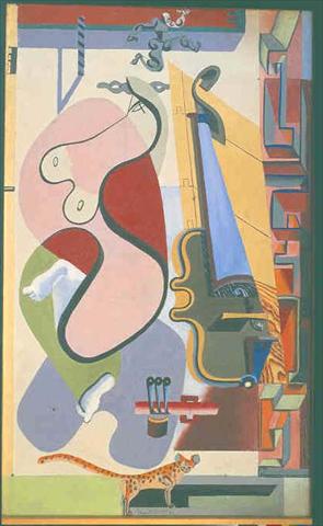La danseuse et le petit félin (1932) - Le Corbusier Tablo