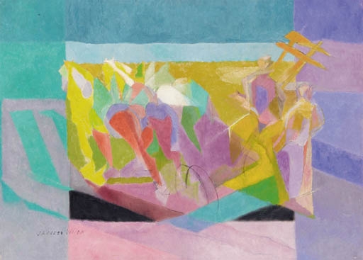 La faucheuse aux cheveaux (de dos) - Jacques Villon Tablo