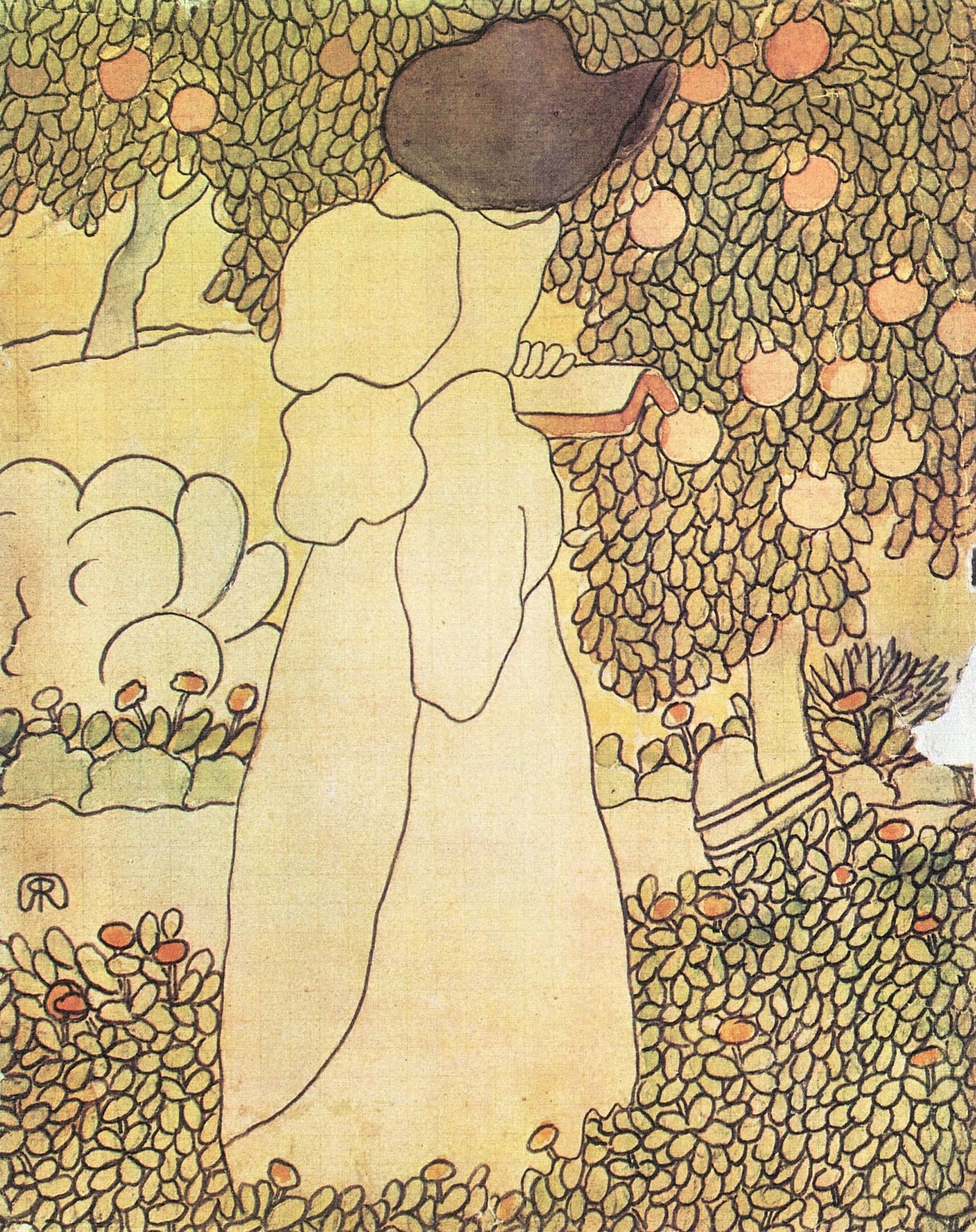 Lady in her garden - József Rippl-Rónai Tablo