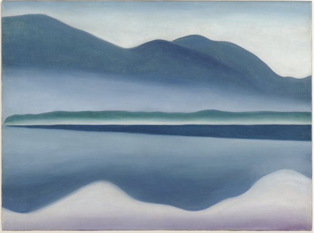 Lake George (formerly Reflection Seascape) (1922) - Georgia O'Keeffe Tablo