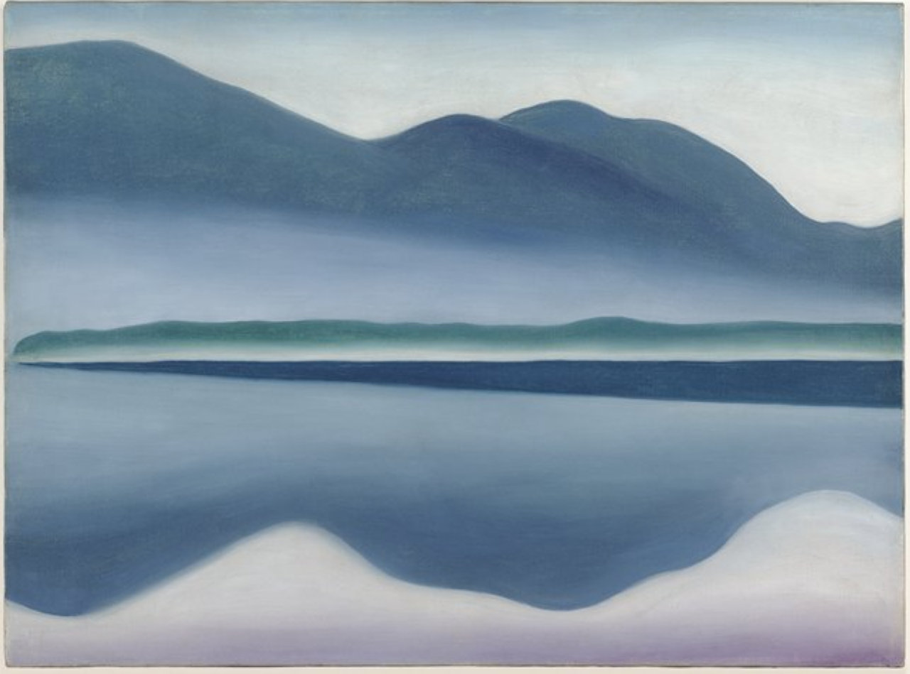 Lake George (formerly Reflection Seascape) (1922) - Georgia O'Keeffe Tablo