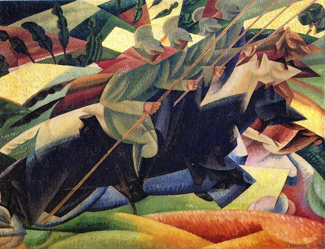 Lancers (1915) - Gino Severini Tablo