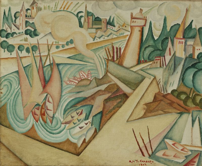 Landscape (1912) - Amadeo de Souza-Cardoso Tablo