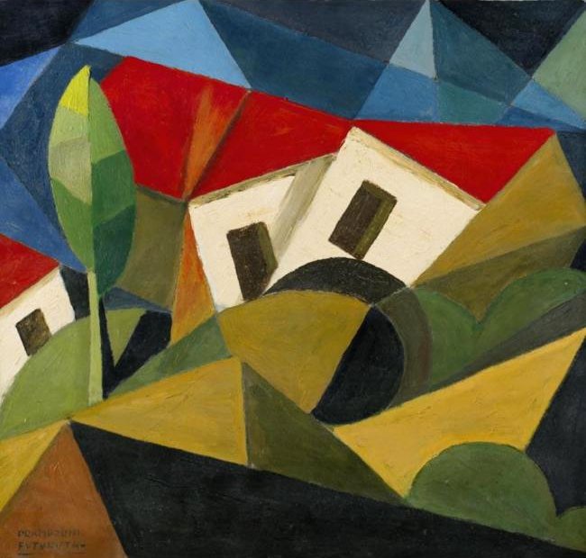 Landscape (1918) – Enrico Prampolini Tablo