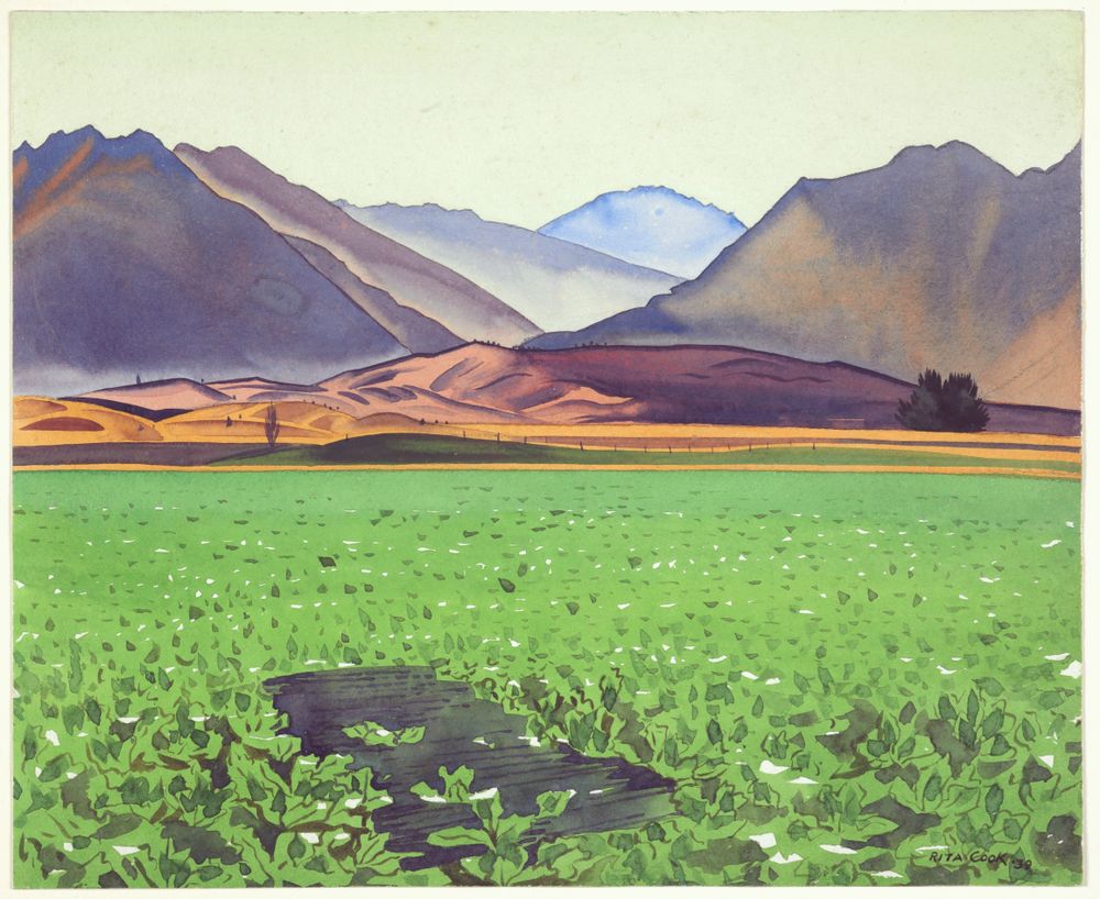 Landscape (Wanaka) (1939) - Rita Angus Tablo