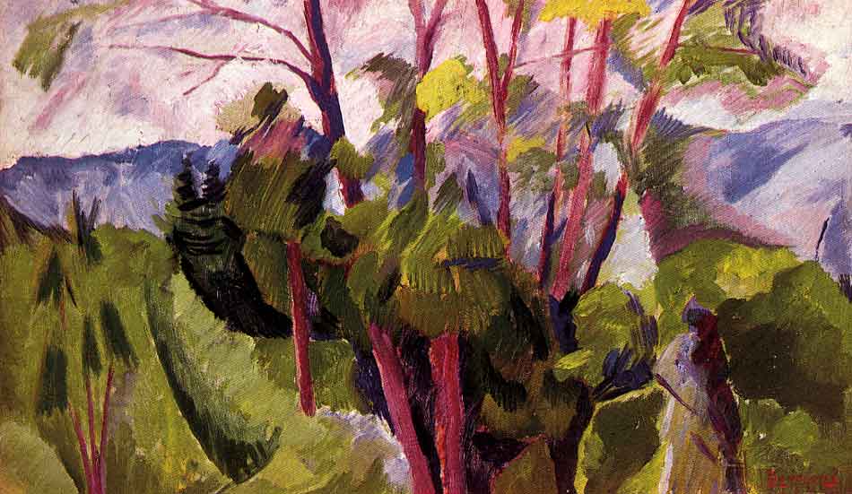 Landscape (mountains) (1916) – Umberto Boccioni Tablo