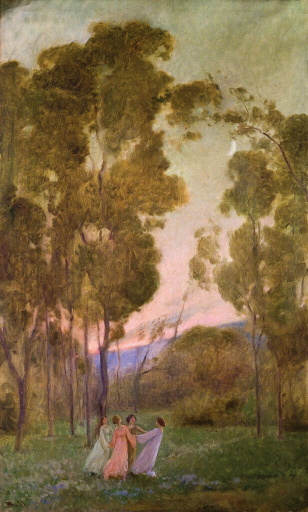 Landscape With Figures - Joan Brull Tablo