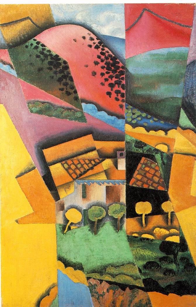 Landscape at Ceret (1913) - Juan Gris Tablo