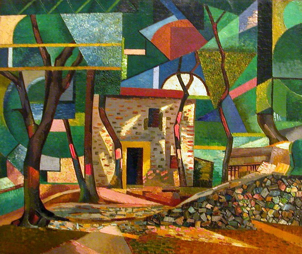 Landscape in Ceret (1913) - Auguste Herbin Tablo