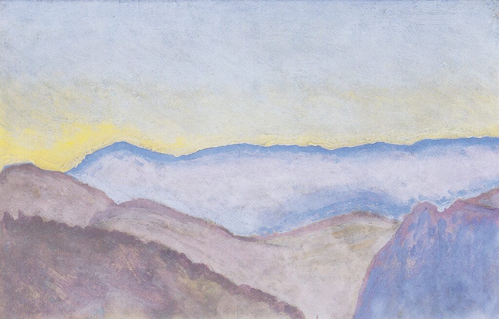 Landscape in Semmering with view of Rax (1913) - Koloman Moser Tablo