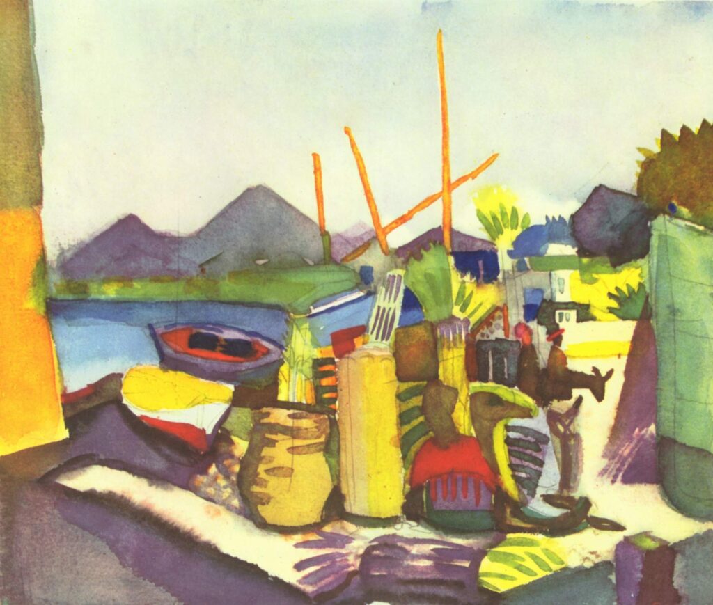 Landscape near Hammamet (1914) - August Macke Tablo