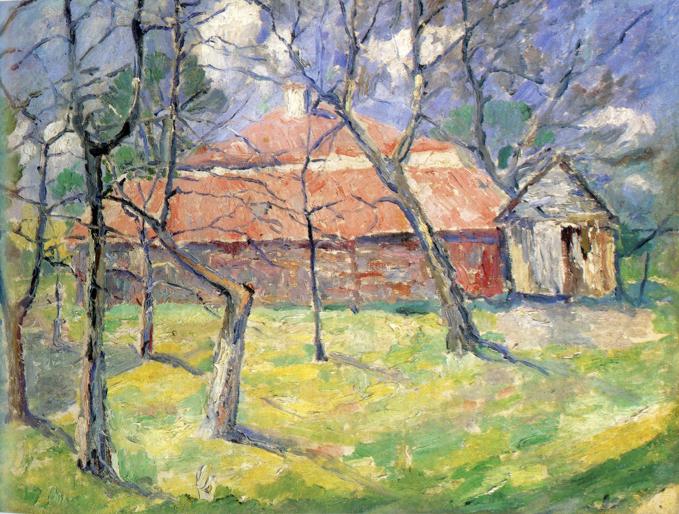 Landscape near Kyiv (1930) - Kazimir Malevich Tablo