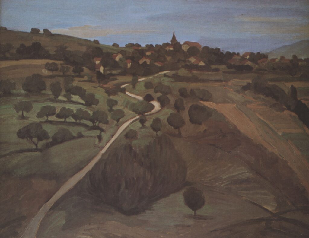Landscape of Belmont (1919) - Théophile Steinlen Tablo