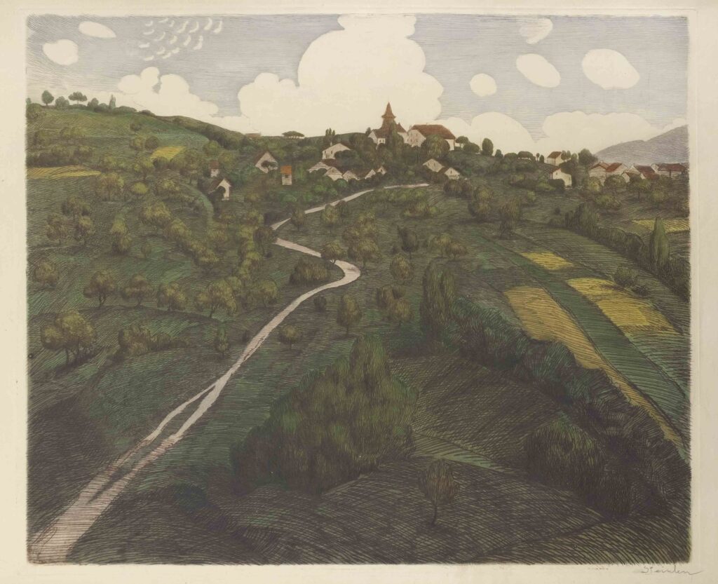 Landscape of Belmont, near Lausanne (1916) – Théophile Steinlen Tablo