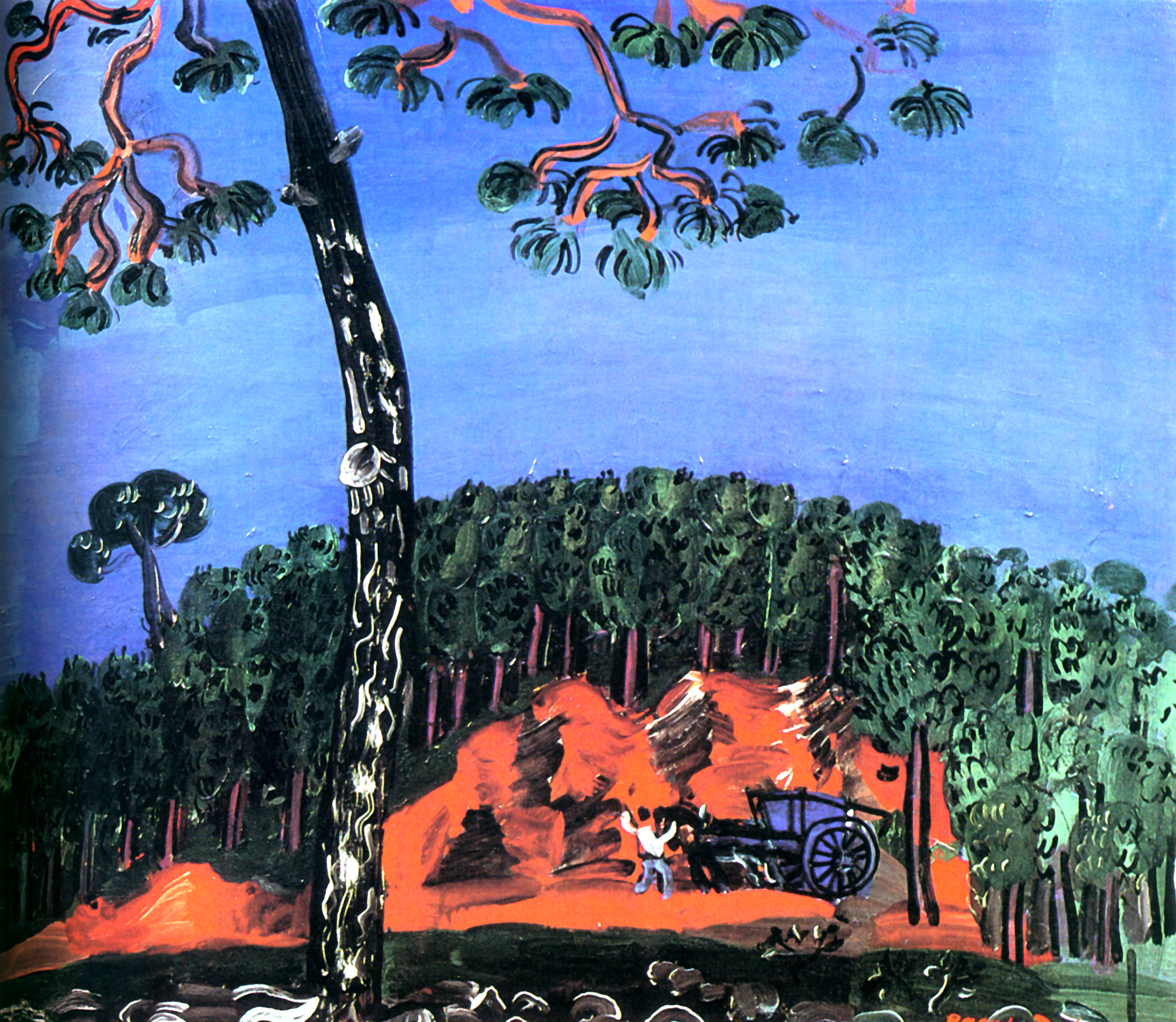 Landscape of Esterel (1926) - Raoul Dufy Tablo