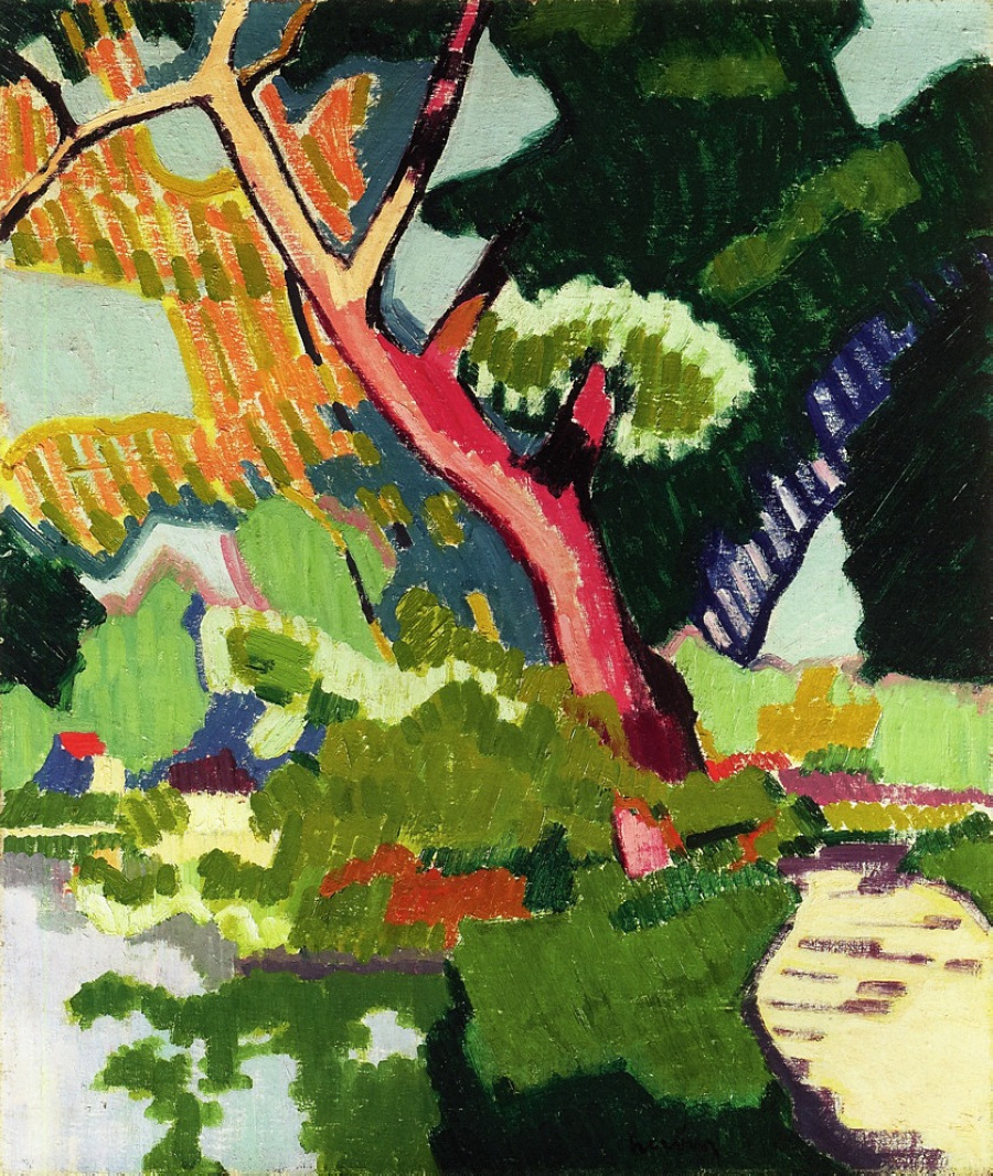 Landscape of a waterway (1908) - Auguste Herbin Tablo