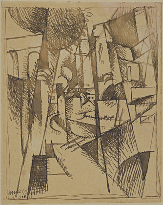 Landscape with Bridge and Viaduct (1910) - Albert Gleizes Tablo
