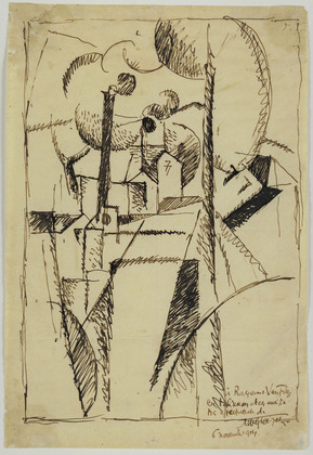 Landscape with Chimneys (1913) - Albert Gleizes Tablo
