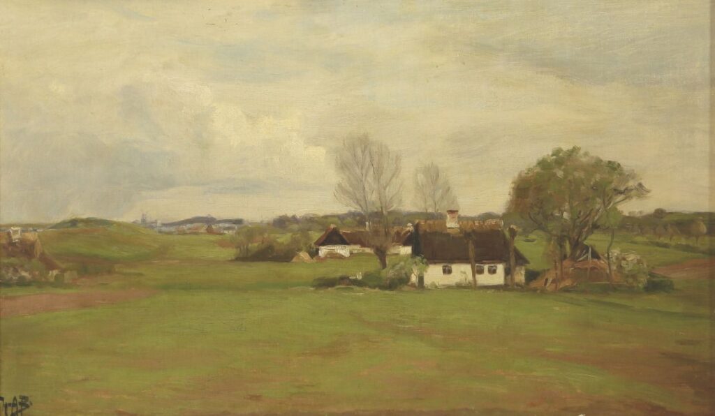 Landscape with Houses - Hans Andersen Brendekilde Tablo