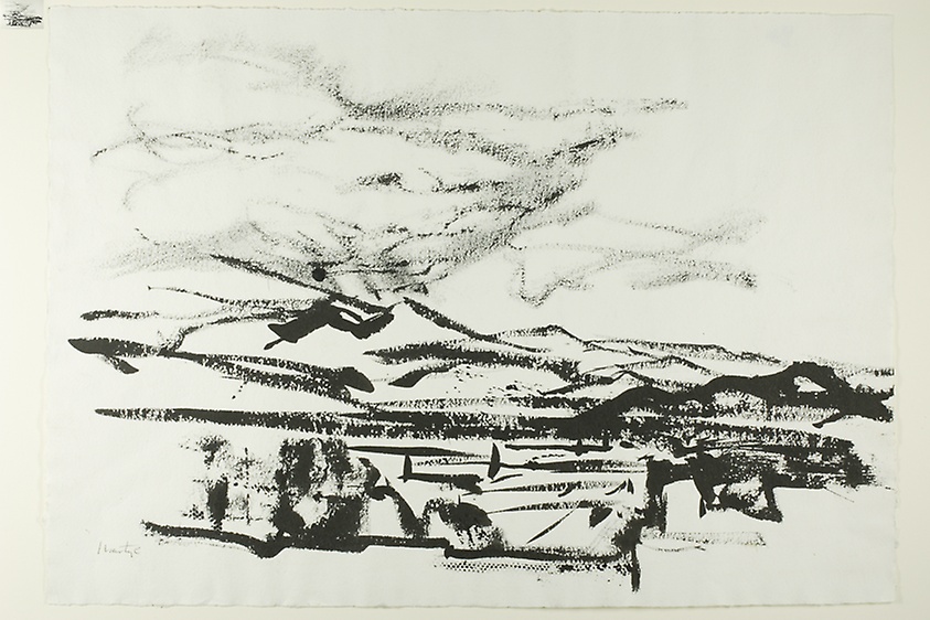 Landscape with Mountains (1953) - Martyl Langsdorf Tablo