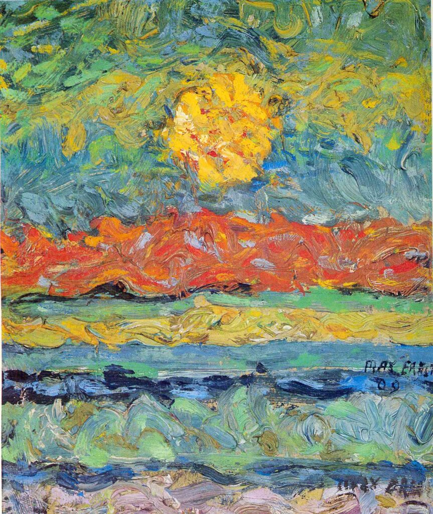 Landscape with Sun (1909) - Max Ernst Tablo