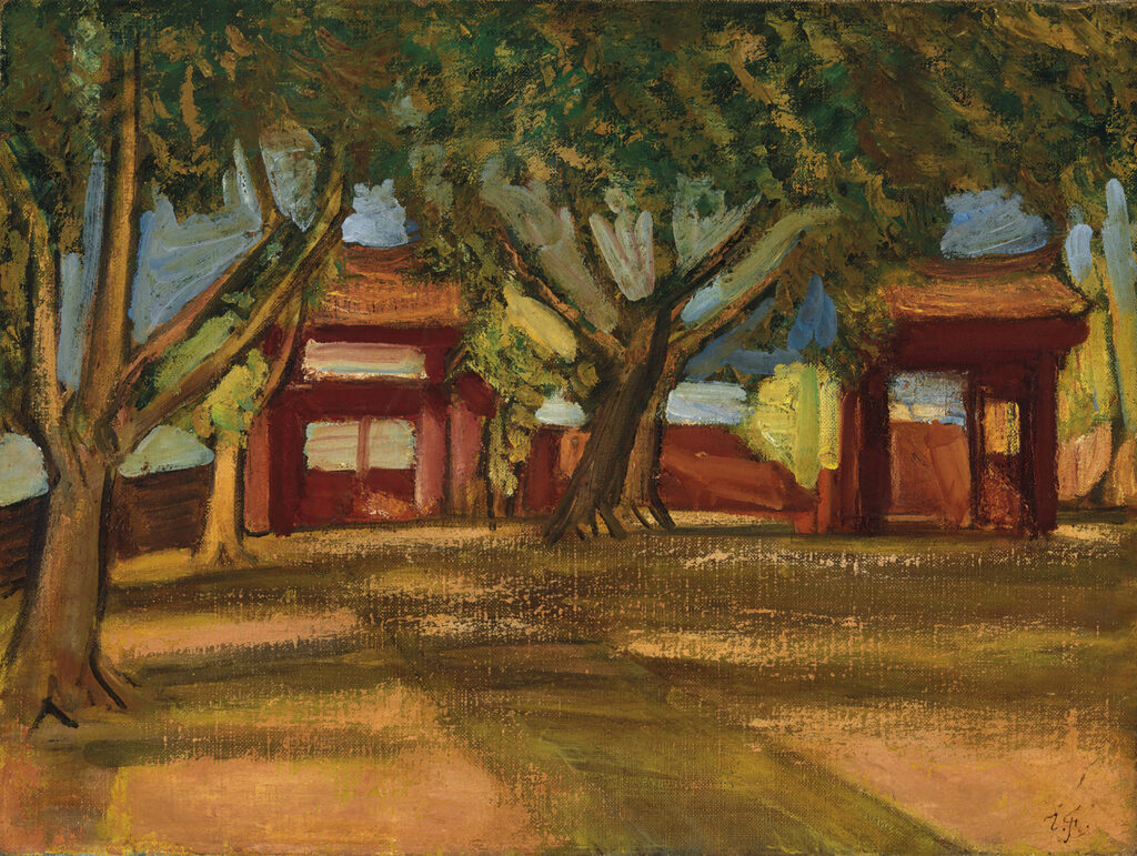 Landscape with Tainan Seibyo (1933) - Fujishima Takeji Tablo