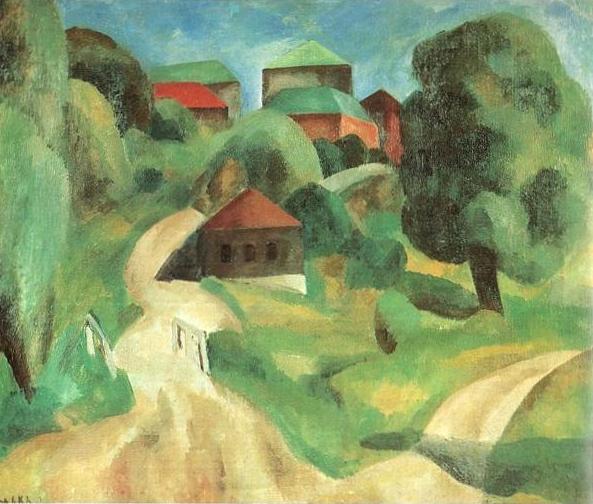 Landscape with a Bridge (1912) – Robert Falk Tablo