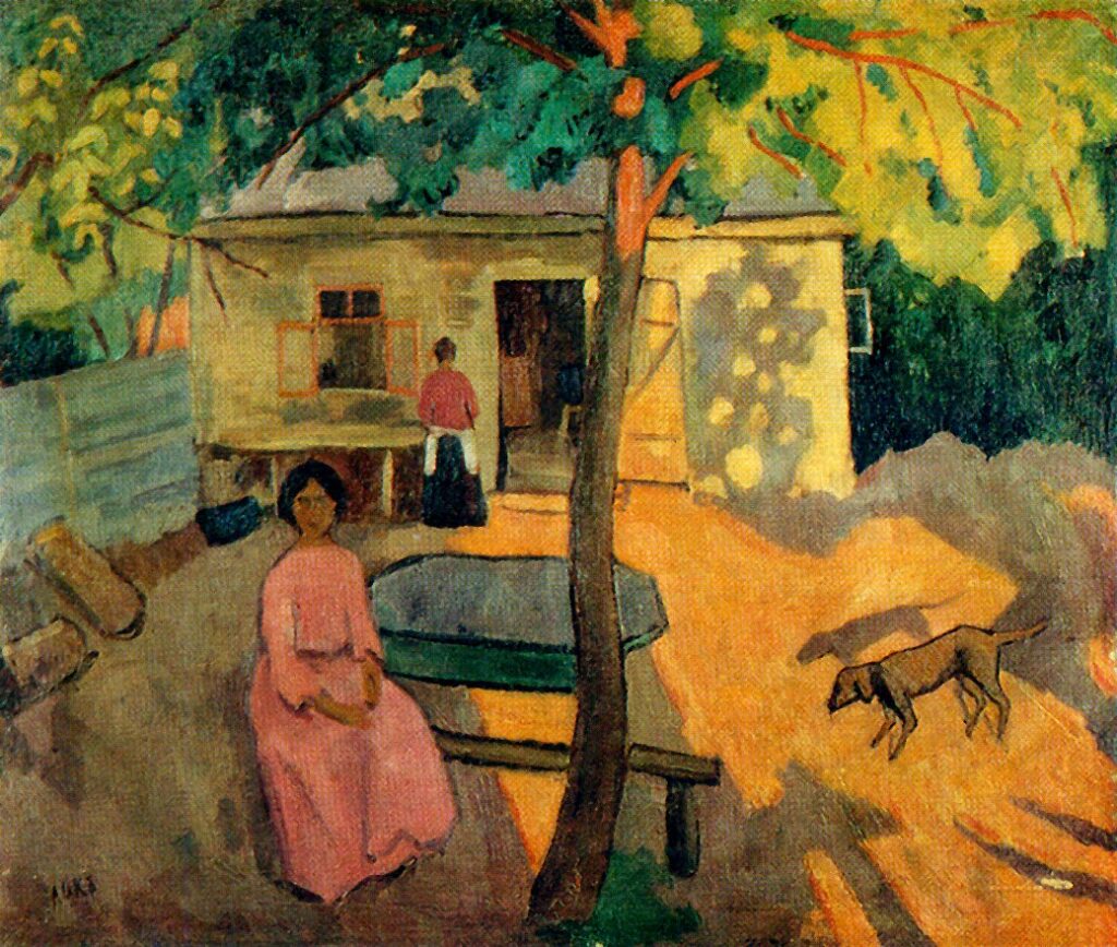 Landscape with a dog (1910) - Robert Falk Tablo