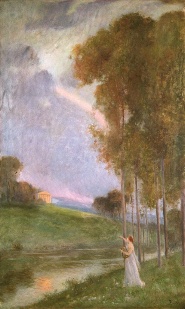 Landscape with figure (1904) - Joan Brull Tablo