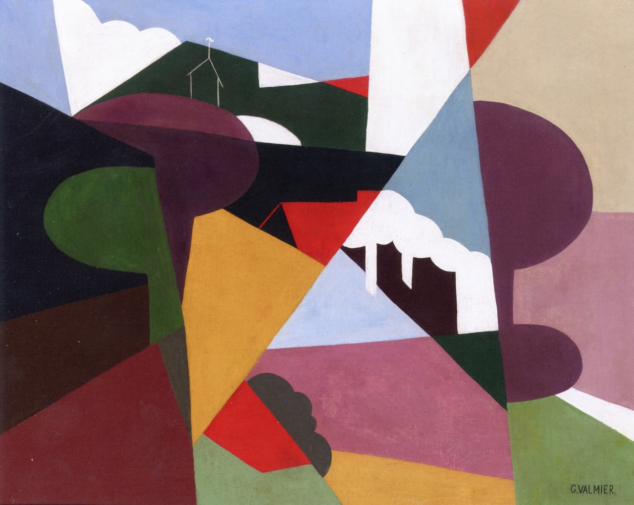 Landscape, La Ciotat (1922) - Georges Valmier Tablo