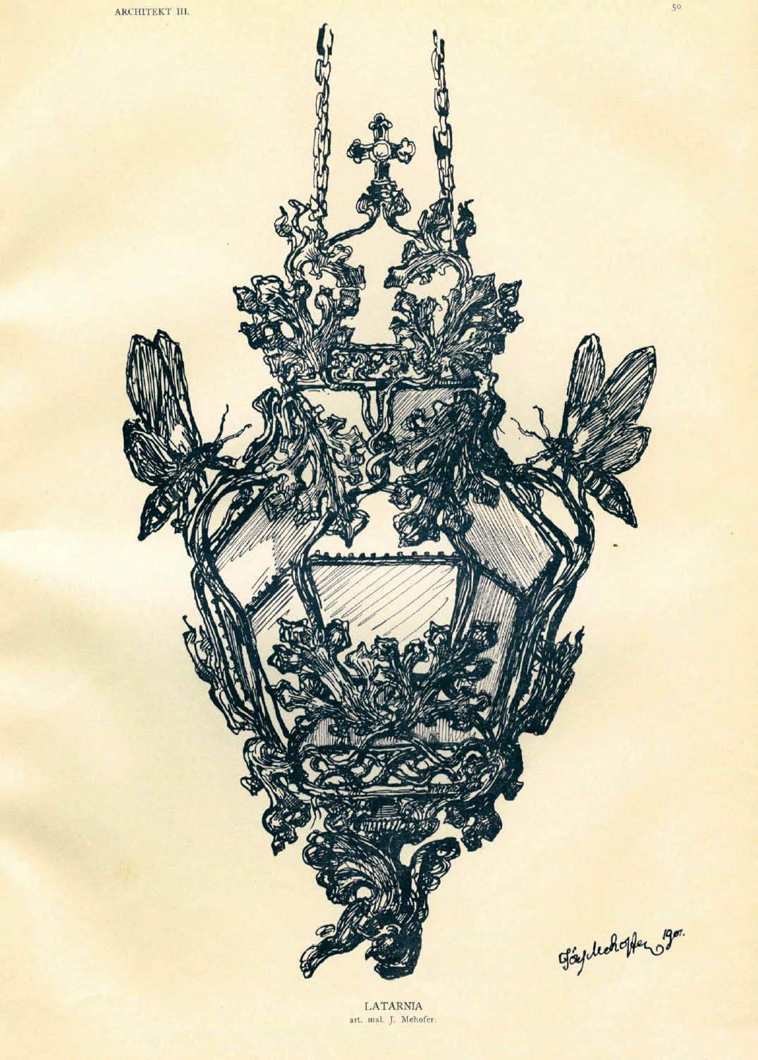 Lantern (1902) - Józef Mehoffer Tablo