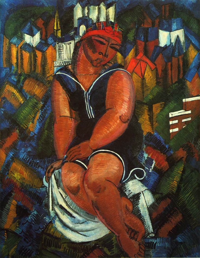 Large Bather (1914) - Raoul Dufy Tablo