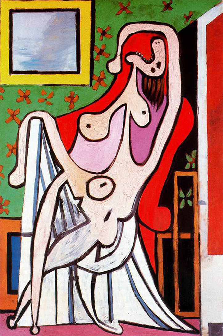 Large nude in red armchair (1929) - Pablo Picasso Tablo