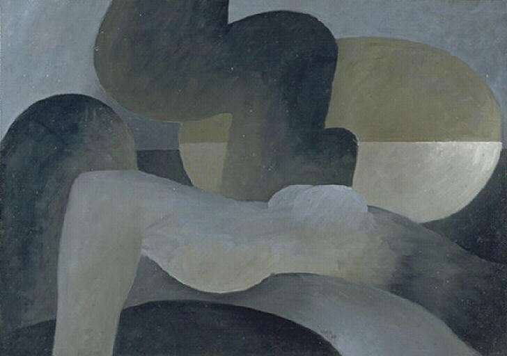 Large reclining nude - Juan Gris Tablo
