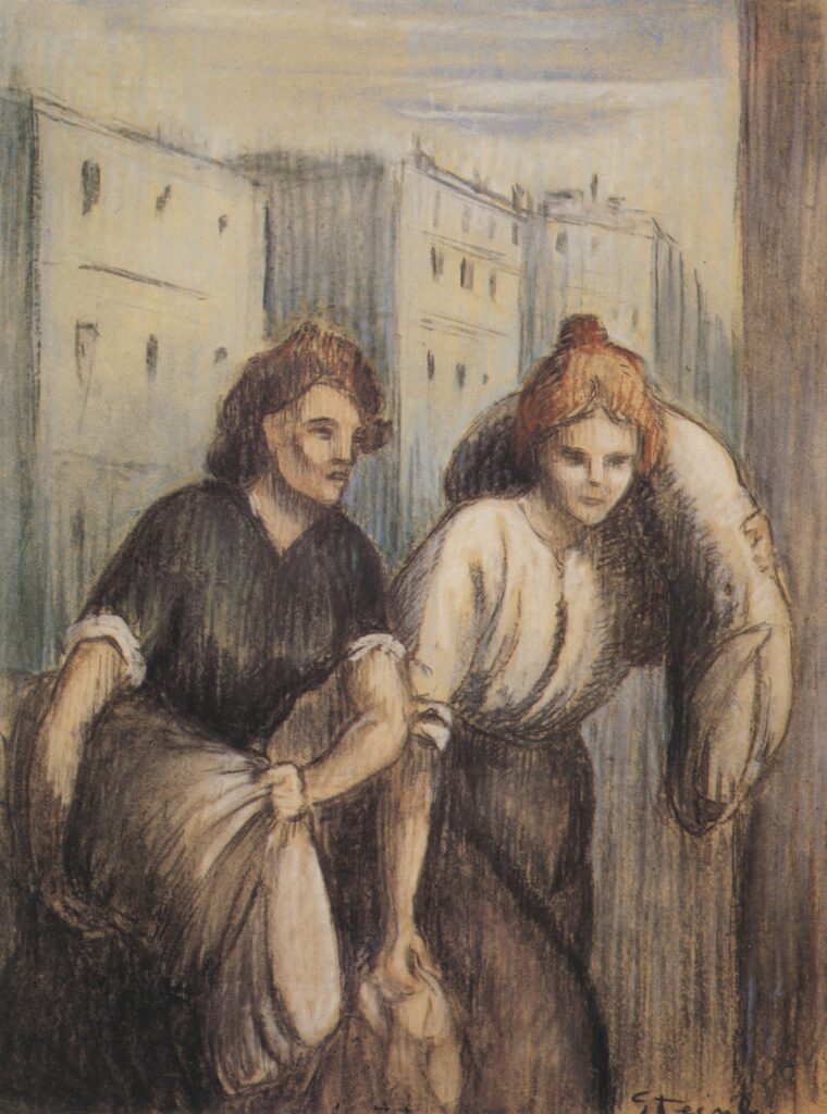 Laundresses (1897) - Théophile Steinlen Tablo