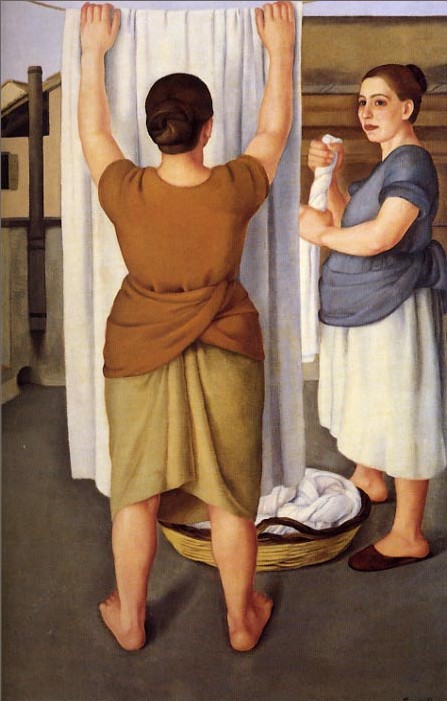 Laundresses – Antonio Donghi Tablo