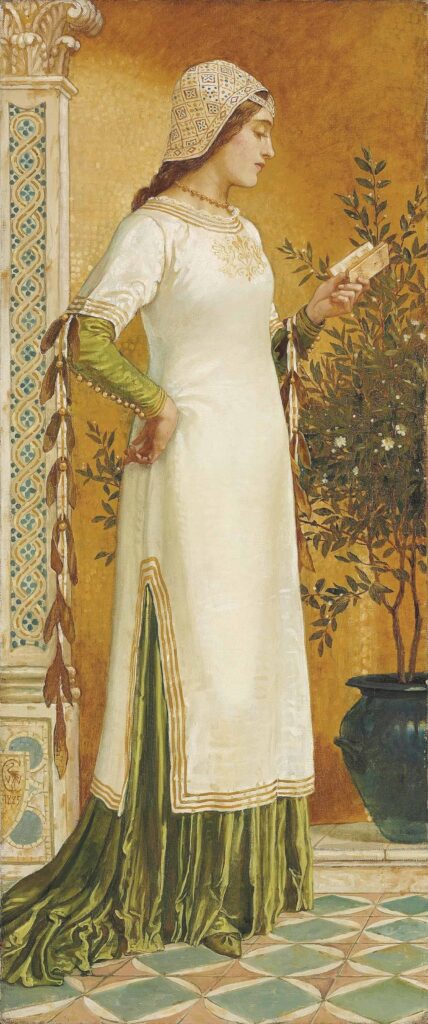 Laura reading (1885) - Walter Crane Tablo