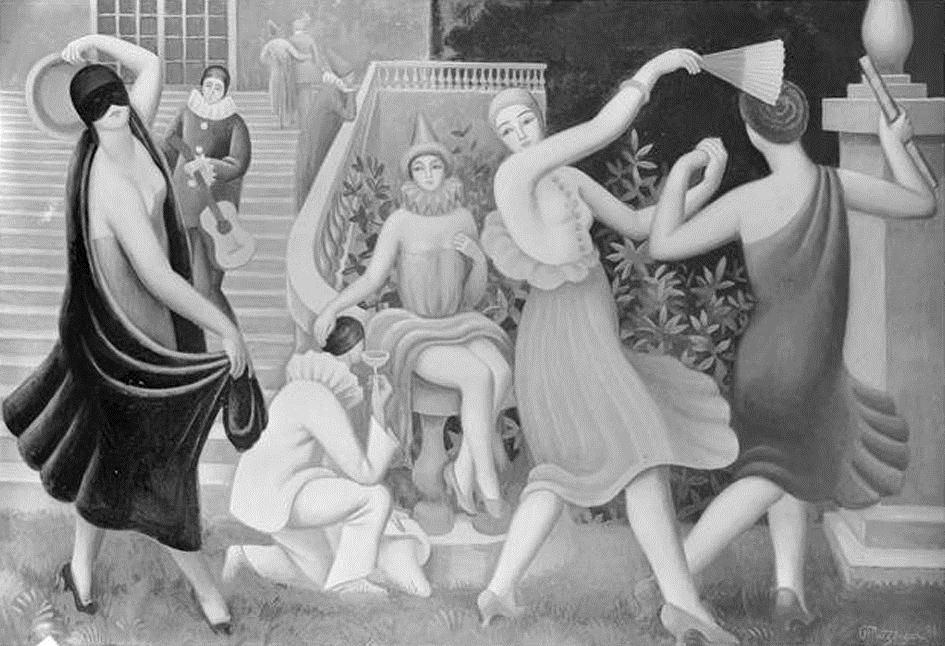 Le Bal masqué, La Comédie Italienne (1924) - Jean Metzinger Tablo