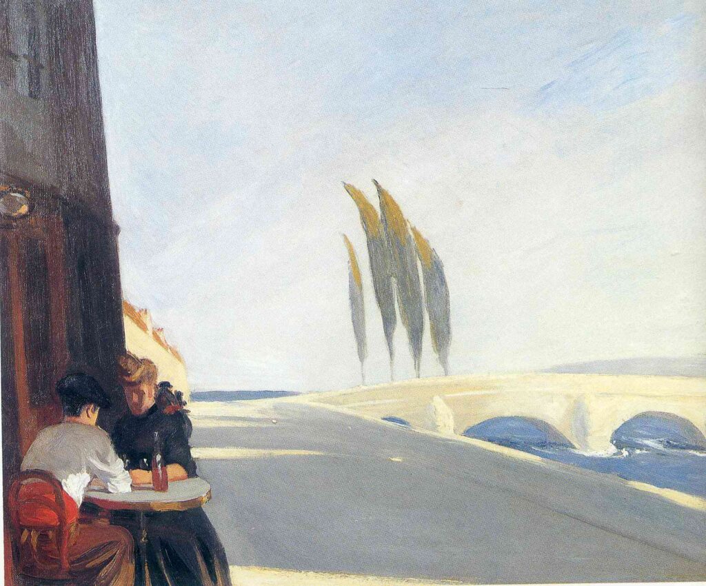 Le Bistrot or The Wine Shop (1909) - Edward Hopper Tablo