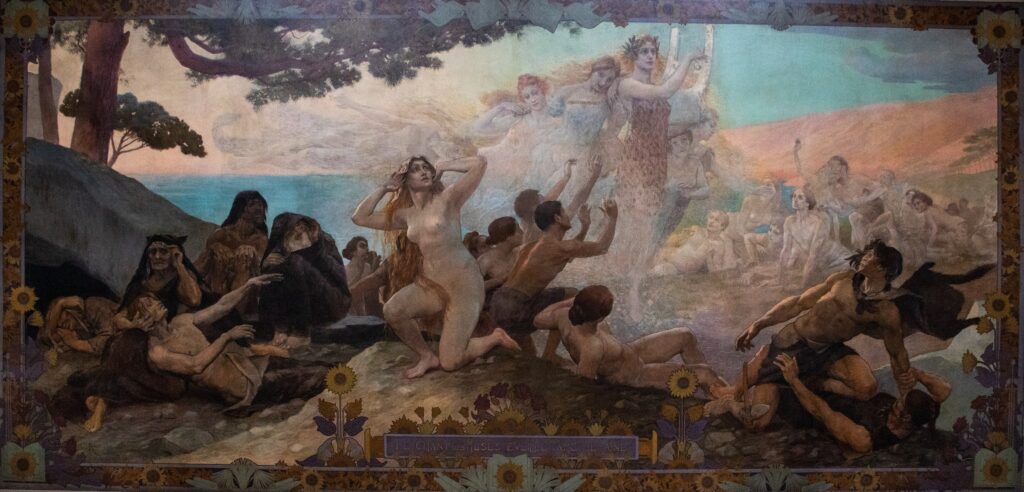 Le Chant Des Muses Éveille L'âme Humaine (1898) - Georges Rochegrosse Tablo